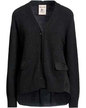 Semicouture Charcoal Cardigan Wool, Polyamide - Black