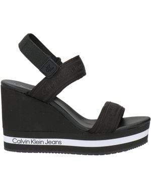 Calvin Klein Sandals Textile Fibers - Black