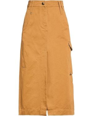 Rabanne Camel Midi Skirt Cotton - Orange