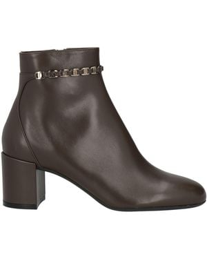 Ferragamo Dark Ankle Boots Calfskin - Brown