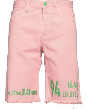 Gcds Denim Shorts Cotton - Pink