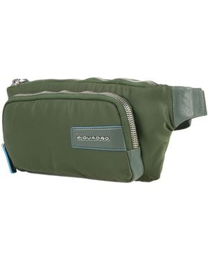 Piquadro Belt Bag Recycled Nylon, Soft Leather - Green