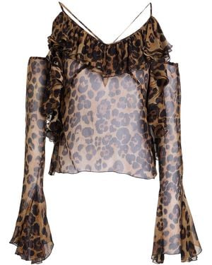 Blumarine Top Silk - Brown