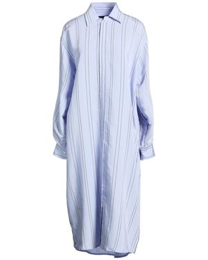 FEDERICO CINA Light Midi Dress Circulose Viscose, Polyester - Blue