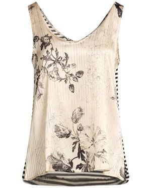 Shirtaporter Top Silk, Elastane, Cotton - Natural