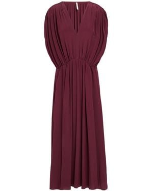 Indress Burgundy Maxi Dress Organic Silk - Purple