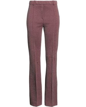 Caractere Burgundy Pants Cotton, Polyester, Elastane - Purple