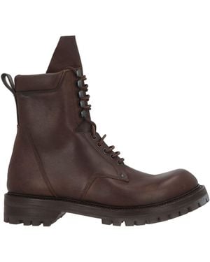 Rick Owens Ankle Boots Leather - Brown