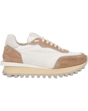 Eleventy Sneakers Leather, Textile Fibers - Natural