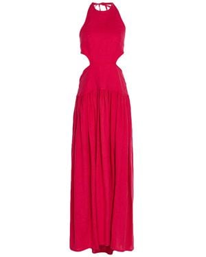 LAVI COUTURE Maxi Dress Linen - Pink