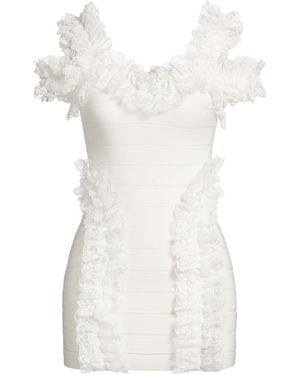 Self-Portrait Minivestido - Blanco