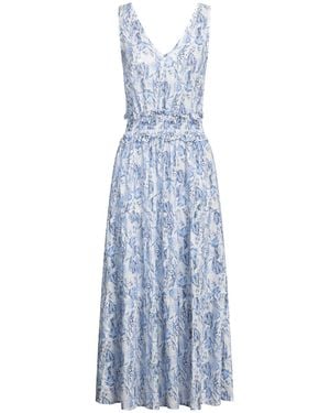 120% Lino Midi Dress - Blue