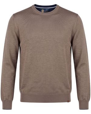 Paul & Shark Taupe Sweater Virgin Wool, Silk - Brown
