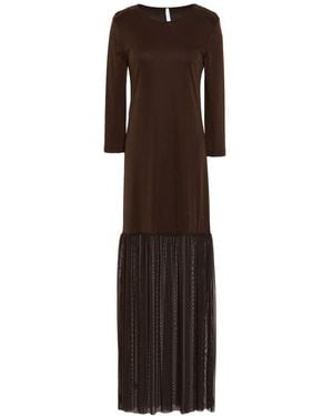 Imperial Chocolate Maxi Dress Viscose, Polyester, Elastane - Brown