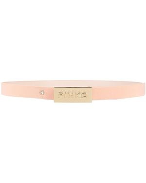 Pinko Blush Belt Textile Fibers - Natural