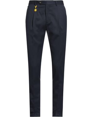 Manuel Ritz Trousers Wool, Elastane - Blue