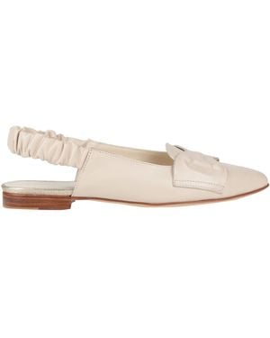 Bruglia Ivory Ballet Flats Soft Leather - Natural