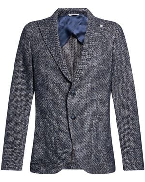 Manuel Ritz Blazer Cotton, Polyester, Acrylic, Wool - Blue