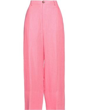 SOLOTRE Pants Linen, Cotton - Pink