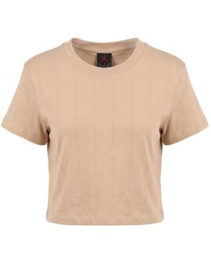 Nike Sand T-Shirt Cotton, Polyester - Natural