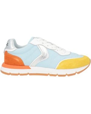 Voile Blanche Sneakers Leather, Textile Fibers - Blue
