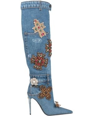 Dolce & Gabbana Boot Textile Fibers - Blue