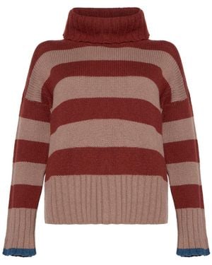 Aragona Brick Turtleneck Cashmere - Red