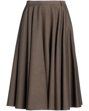 Lardini Midi Skirt Wool, Cotton - Brown