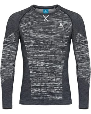 Odlo Charcoal T-Shirt Recycled Polyester, Recycled Polyamide, Polyamide, Recycled Elastane, Elastane - Blue