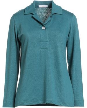 Fedeli Deep Polo Shirt Linen, Elastane - Blue
