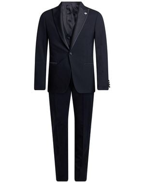Lardini Suit Wool, Elastane - Blue