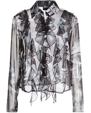 Versace Jeans Couture Charcoal Shirt Polyester - Grey