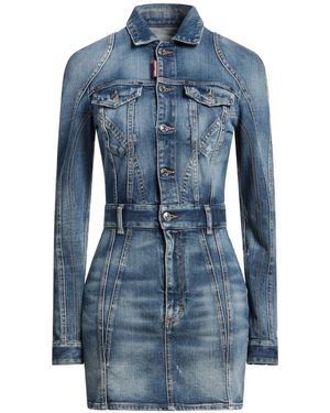 DSquared² Mini Dress Cotton, Elastane - Blue