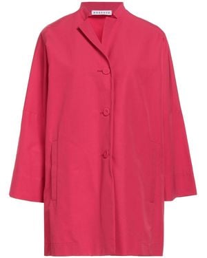 ROSSO35 Overcoat & Trench Coat Cotton, Polyester - Red