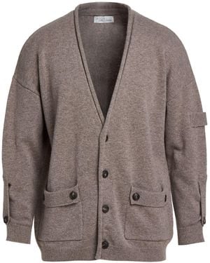 Aion Taupe Cardigan Virgin Wool, Cashmere - Brown