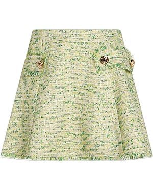 Liu Jo Mini Skirt Polyester, Polyamide, Acrylic, Metallic Polyester - Green