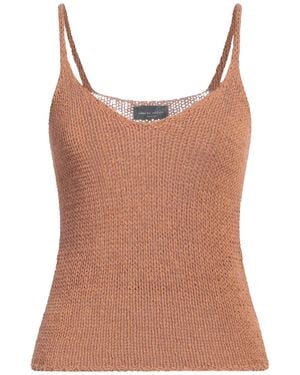 Roberto Collina Camel Top Cotton, Polyamide - Brown