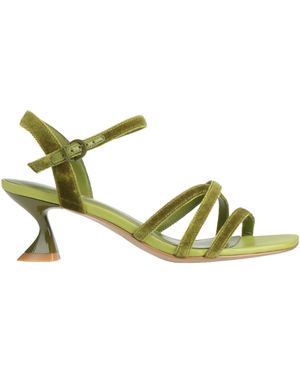 Jeannot Lime Sandals Textile Fibres - Green