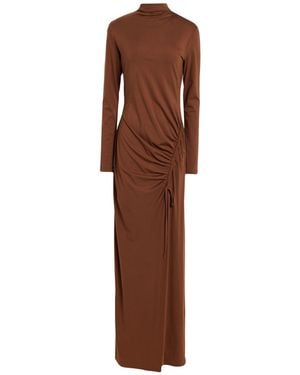 Mar De Margaritas Maxi Dress Rayon, Polyamide, Elastane - Brown