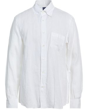 Mazzarelli Blu Shirt Linen - White