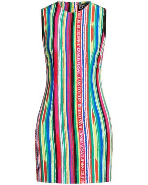 Versace Jeans Couture Mini Dress Polyester, Elastane - Blue
