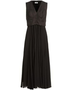 Sandro Midi-Kleid - Schwarz