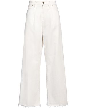 TRUE NYC Ivory Trousers Cotton - White