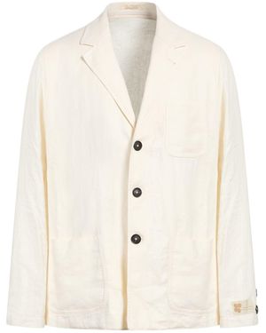 Massimo Alba Ivory Blazer Linen - Natural