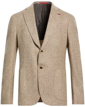Isaia Sand Blazer Wool - Natural