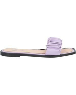 Manila Grace Lilac Sandals Textile Fibers - White