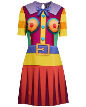 Moschino Couture Mini Dress Viscose, Elastane - Red