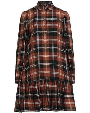 GAUDI Mini Dress Viscose, Cotton, Metallic Fiber - Brown