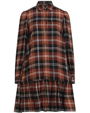 GAUDI Jeans Mini Dress Viscose, Cotton, Metallic Fibre - Brown