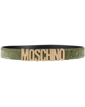 Moschino Military Belt Textile Fibers - Natural
